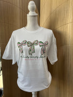 Load image into Gallery viewer, Not Lucky Simply Blessed Bow Trio on White
