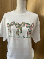 Load image into Gallery viewer, Not Lucky Simply Blessed Bow Trio on White
