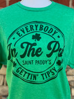 Load image into Gallery viewer, Everybody In The Pub Gettin' Tipsy Black on Tultex Heather Kelly
