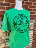 Load image into Gallery viewer, Everybody In The Pub Gettin' Tipsy Black on Tultex Heather Kelly
