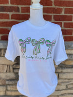 Load image into Gallery viewer, Not Lucky Simply Blessed Bow Trio on White
