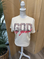 Load image into Gallery viewer, Camo And Pink God Is Good on Comfort Colors (Shown on Ivory)
