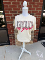 Load image into Gallery viewer, Camo And Pink God Is Good on Comfort Colors (Shown on Ivory)
