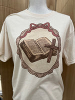 Load image into Gallery viewer, Vintage Frame With Bible And Cross on Cream
