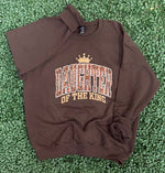Load image into Gallery viewer, Daughter Of The King on Gildan Dark Chocolate Sweatshirt
