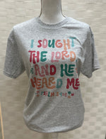 Load image into Gallery viewer, I Sought The Lord And He Heard Me on Ash Gray
