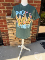 Load image into Gallery viewer, Build The Kingdom Crown on Comfort Colors Blue Spruce or Crunchberry
