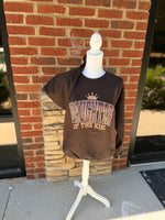 Load image into Gallery viewer, Daughter Of The King on Gildan Dark Chocolate Sweatshirt
