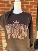 Load image into Gallery viewer, Daughter Of The King on Gildan Dark Chocolate Sweatshirt
