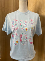 Load image into Gallery viewer, But God Floral with Lace Trim shown on Comfort Colors Chambray
