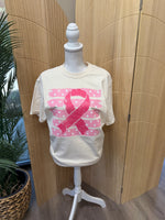 Load image into Gallery viewer, Pink Ribbon Breast Cancer Awareness on Comfort Colors (Shown on Ivory)
