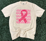 Load image into Gallery viewer, Pink Ribbon Breast Cancer Awareness on Comfort Colors (Shown on Ivory)
