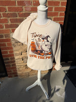 Load image into Gallery viewer, Time To Stir The Pot Halloween Goose on Cream Sweatshirt
