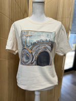 Load image into Gallery viewer, He Is Not Here For He Has Risen Watercolor Tomb on Cream
