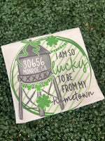 Load image into Gallery viewer, Custom St. Patrick's Day Zip Code on White
