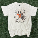 Load image into Gallery viewer, Bookish Ghost With Cat on White
