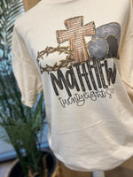 Load image into Gallery viewer, Matthew 28:6 on Cream
