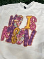 Load image into Gallery viewer, Floral He Is Risen on White
