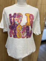 Load image into Gallery viewer, Floral He Is Risen on White
