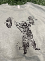 Load image into Gallery viewer, Weightlifting Cat on LAT Washed Basil
