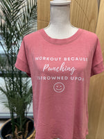 Load image into Gallery viewer, I Workout Because Punching Is Frowned Upon on LAT Washed Mauvelous
