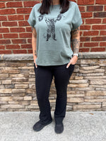 Load image into Gallery viewer, Weightlifting Cat on LAT Washed Basil
