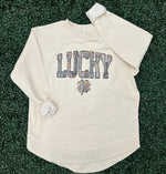 Load image into Gallery viewer, Camo LUCKY Sweatshirt on LAT Cream
