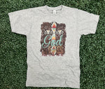 Load image into Gallery viewer, Aztec God Is Good on Tultex Heather Gray
