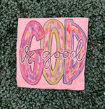 Load image into Gallery viewer, God is Good Messy Paint on Tultex Heather Peach
