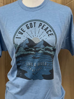 Load image into Gallery viewer, I've Got Peace Like A River on Tultex Heather Athletic Blue
