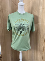 Load image into Gallery viewer, Kind Words Are Like Honey on Tultex Heather Green
