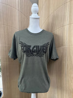 Load image into Gallery viewer, Forgiven Wings on Tultex Heather Military Green
