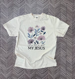 Load image into Gallery viewer, Let Me Tell You About My Jesus Floral on Comfort Colors (Shown on Ivory)
