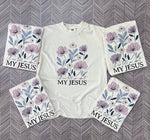 Load image into Gallery viewer, Let Me Tell You About My Jesus Floral on Comfort Colors (Shown on Ivory)
