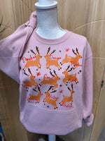 Load image into Gallery viewer, Santa's Reindeer on Cherry Blossom Pocket Sweatshirt
