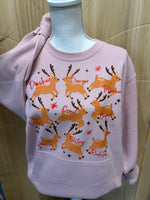 Load image into Gallery viewer, Santa's Reindeer on Cherry Blossom Pocket Sweatshirt

