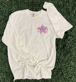 Load image into Gallery viewer, Front/Back Girl Be Too Much Esther on White Long Sleeve T-Shirt
