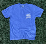Load image into Gallery viewer, EMBROIDERED: Cool Moms Love Jesus Pocket Tee on Comfort Colors (Shown on Flo Blue)
