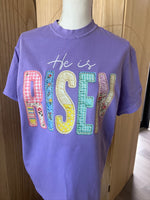 Load image into Gallery viewer, Quilted He Is Risen on Comfort Colors (Shown on Violet)
