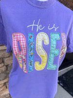 Load image into Gallery viewer, Quilted He Is Risen on Comfort Colors (Shown on Violet)
