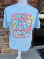 Load image into Gallery viewer, Fearfully and Wonderfully Made Floral with Bows on Comfort Colors (Shown on Chambray)
