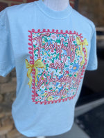Load image into Gallery viewer, Fearfully and Wonderfully Made Floral with Bows on Comfort Colors (Shown on Chambray)
