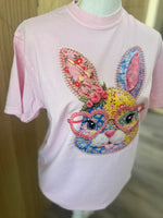 Load image into Gallery viewer, Bunny With Heart Glasses on Comfort Colors (Shown on Blossom)
