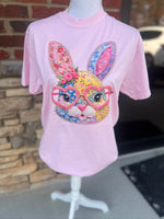 Load image into Gallery viewer, Bunny With Heart Glasses on Comfort Colors (Shown on Blossom)
