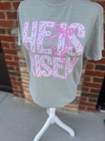 Load image into Gallery viewer, He Is Risen Pink Floral on Comfort Colors (Shown on Bay)
