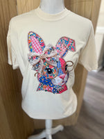 Load image into Gallery viewer, Floral Bunny With Glasses on Comfort Colors (Shown on Ivory)
