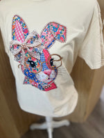 Load image into Gallery viewer, Floral Bunny With Glasses on Comfort Colors (Shown on Ivory)
