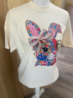 Load image into Gallery viewer, Floral Bunny With Glasses on Comfort Colors (Shown on Ivory)
