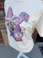 Load image into Gallery viewer, Floral Bunny With Glasses on Comfort Colors (Shown on Ivory)
