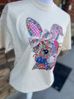Load image into Gallery viewer, Floral Bunny With Glasses on Comfort Colors (Shown on Ivory)
